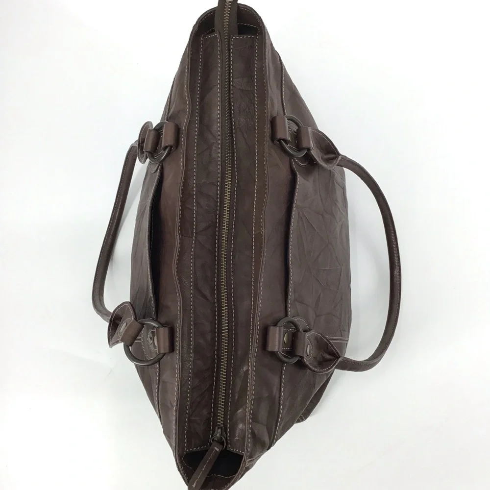 J Jill Brown Textured Embossed Leather Tote - Picture 6 of 16